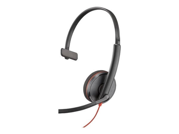HP Poly Blackwire 3210 - Blackwire 3200 Series - hodesett - on-ear - kablet - USB-C - svart - UC-sertifisert