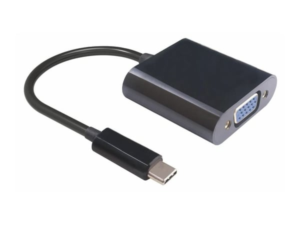 MicroConnect - Extern videoadapter - USB-C - VGA - svart