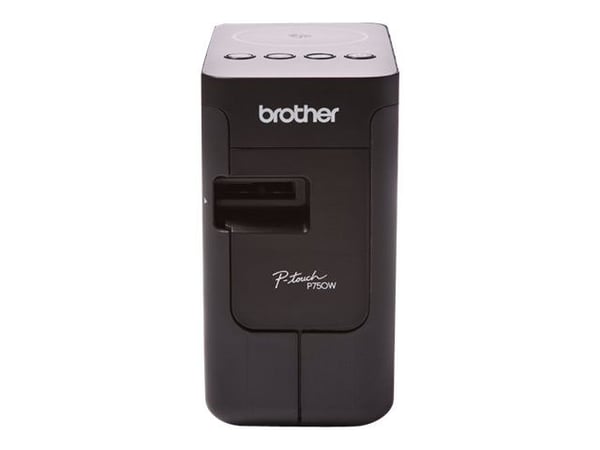 Brother P-Touch PT-P750W - Etikettskrivare - termisk överföring - Rulle (2,4 cm) - 180 dpi - upp till 30 mm/sek - USB 2.0, Wi-Fi, NFC - kniv
