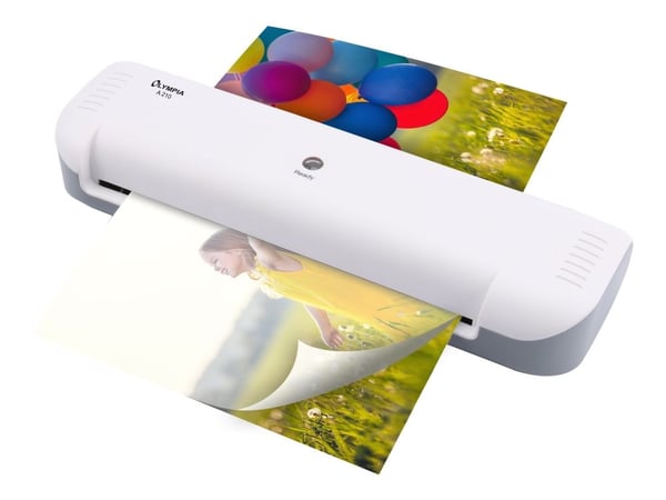 Olympia A 210, 23 cm, Varmlaminator, 4 min., 300 mm/min, 0,5 mm, A4