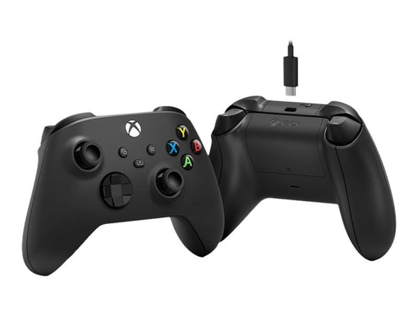 Microsoft Xbox Wireless Controller + USB-C Cable - Spelkontroll - trådlös - Bluetooth - kolsvart - för PC, Microsoft Xbox One, Android, Microsoft X...