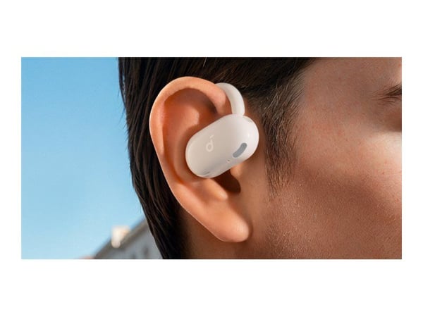 Soundcore V20i - True wireless-hodetelefoner med mikrofon - åpent øre - over-øret-montering - Bluetooth - hvit