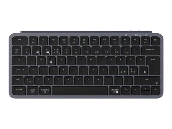 Keychron B1 Pro - Tastatur - Ultra-Tynn - 75% - trådløs - 2.4 GHz, USB-C, Bluetooth 5.2 - QWERTY - Nordisk - romgrå