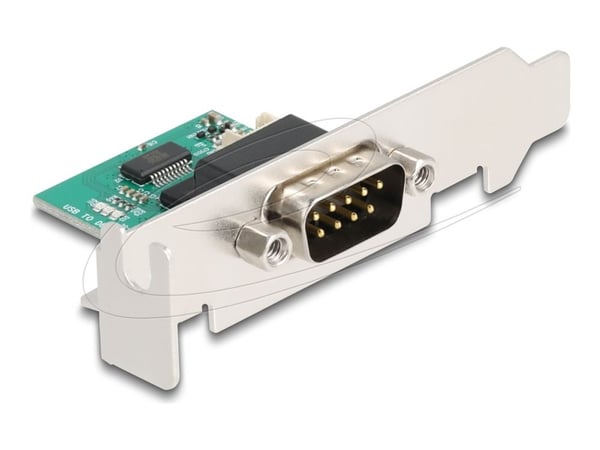 Delock USB-RS-232-muunnin FTDI FT231XS USB 2.0 uros D-Sub 9 uros matalalla kehyksellä ja kaapelilla
