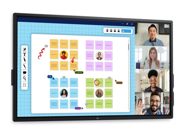 Dell Pro 75 Plus 4K Touch Monitor P7525QT - 75" Diagonal klass (74.5" visbar) LED-bakgrundsbelyst LCD-skärm - interaktiv - med pekskärm (multitouch...