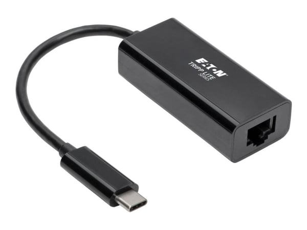 Eaton Tripp Lite Series USB C to Gigabit Ethernet Adapter USB Type C to Gbe 10/100/1000 - Nettverksadapter - USB-C 3.1 - Gigabit Ethernet - svart
