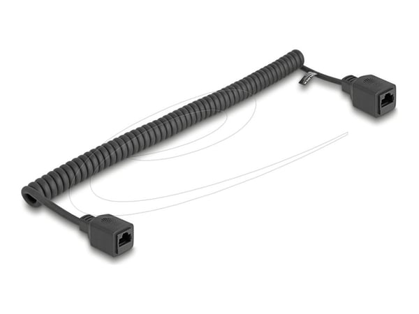 Delock RJ45 kierrekaapeli naaras naaraspuolelle Cat.5e UTP 1 m - 3 m musta