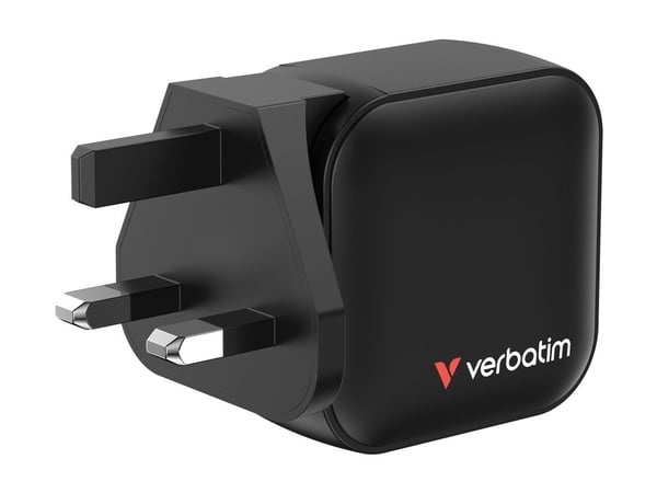 Verbatim - Strømadapter - GaN - 70 watt - 5 A - PD 3.0, PD/PPS, QC 4.0 - 3 utgangskontakter (2 x USB-C, USB)