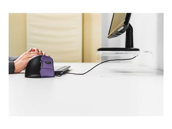 Bakker Elkhuizen Evoluent4 Small ergonomic vertical - Vertikal mus - høyrehendt - optisk - kablet