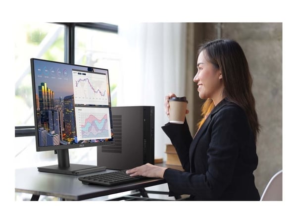 ASUS BE248QF - LED-skjerm - 24.1" (24" synlig) - 1920 x 1200 WUXGA @ 100 Hz - IPS - 370 cd/m² - 3000:1 - HDR10 - 5 ms - HDMI, VGA, DisplayPort - hø...