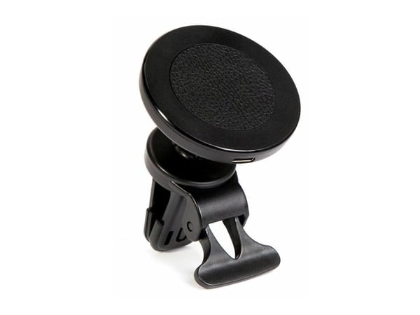 eSTUFF - Trådløs ladeholder for bil - 15 watt - 3 A - PD 3.0, QC 3.0 (magnetisk) - aluminiumssvart - for Apple iPhone 12, 12 mini, 12 Pro, 12 Pro M...