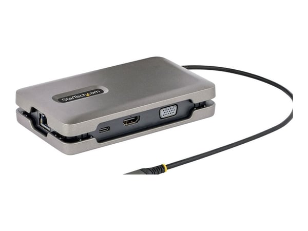 StarTech.com USB-C moniporttisovitin USB-C DP Alt Mode -videolähdöllä / 4K HDMI 2.0 / VGA, USB-C Dual Monitor Docking Station, 100W PD Pass-Through...
