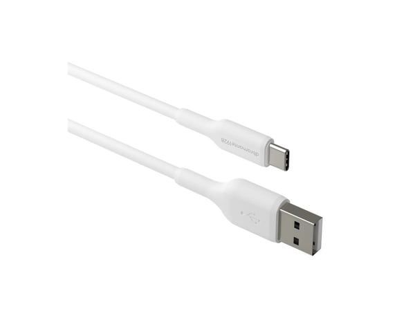 dbramante1928 re-charge - USB-kabel - USB-C hann til USB 2.0 A hann - 2 m - hvit - lade og synkronisere, braided, 100 % resirkulert plast