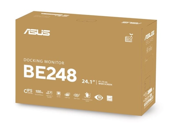 ASUS BE248CFN - LED-skjerm - 24.1" - 1900 x 1200 WUXGA @ 100 Hz - IPS - 350 cd/m² - 3000:1 - HDR10 - 5 ms - HDMI, 2xDisplayPort, USB-C - høyttalere...