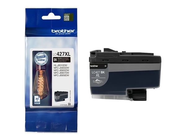 Brother LC427XLBK - Hög kapacitet - svart - original - bläckpatron - för Brother HL-J6010DW, MFC-J5955DW, MFC-J6955DW, MFC-J6957DW