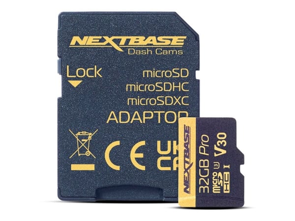 Nextbase - Flashminnekort (microSDHC til SD-adapter inkludert) - 32 GB - UHS Class 3 - microSDHC - svart