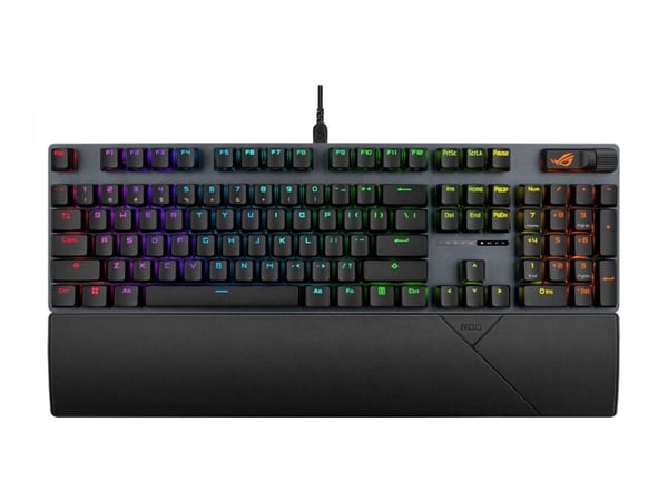 ASUS ROG Strix Scope II X - Tastatur - bakgrunnsbelyst - USB - tastsvitsj: ROG NX Snow V2 (hot-swappable) - svart