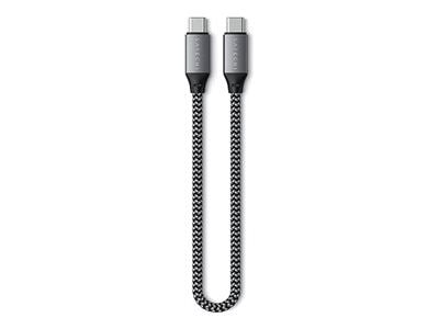 Satechi ST-U4C25M, 0,25 m, USB C, USB C, USB4 Gen 3x2, 40000 Mbit/s, Sort, Grå