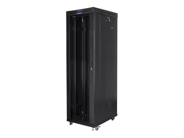 Lanberg kaappi 19" STANDING RACK KAAPPI 42U 600X1000 BLACK LCD GLASS DOOR LANBERG (FLAT PACK)