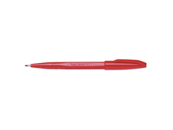 Kuitukynä Pentel S520 punainen kärki 2mm RECYCOLOGY - (12 kpl)