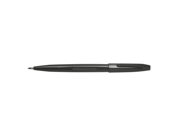 Kuitukynä Pentel S520 musta kärki 2mm kierrätetty - (12kpl)