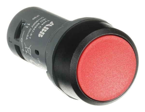 ABB CP1-10R-01, Tryckknappsbrytare, Plast, Svart, Röd, IP66, IP67, IP69K, 300 V, 50/60 hz