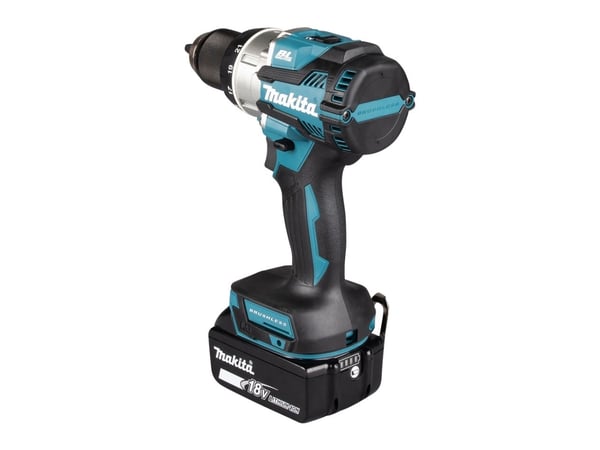 Makita DDF489RTJ, Elektrisk skrutrekker, Pistolhåndtak, 1/2", Sort, Blå, Stål, Deep discharge, Børsteløs