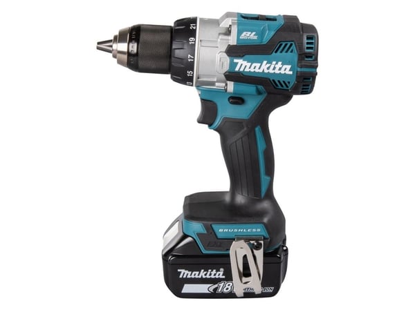 Makita DHP489RTJ, Elektrisk skrutrekker, Pistolhåndtak, 1/2", Sort, Blå, Børsteløs, 1800 RPM