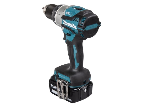 Makita DHP489RTJ, Elektrisk skrutrekker, Pistolhåndtak, 1/2", Sort, Blå, Børsteløs, 1800 RPM