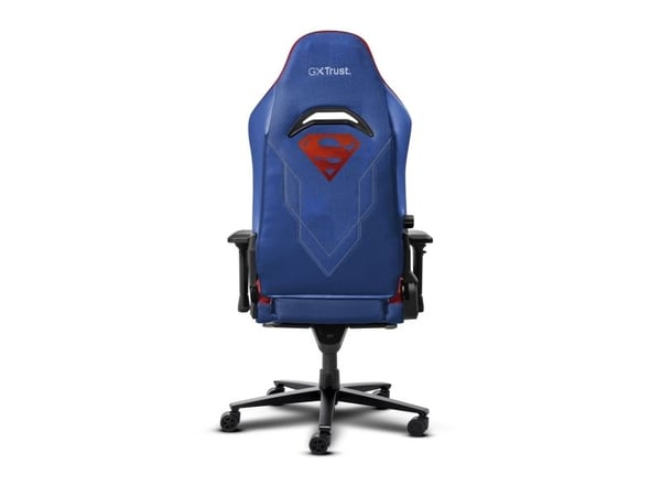Trust GXT 721SM Ruya Pro Premium Superman - Spillestol - ergonomisk - armlener - T-formet - tipping - stoff, polyuretanlær, treramme - blå