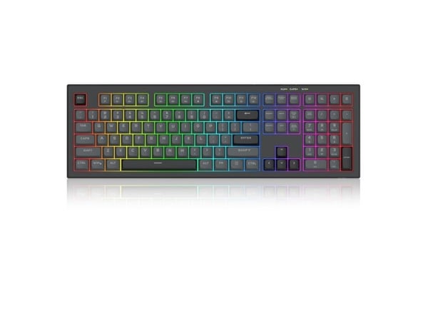 REDRAGON K518-RGB-GB Crux, Koblet med ledninger (ikke trådløs), USB, Membrannøkkelbryter, Sort