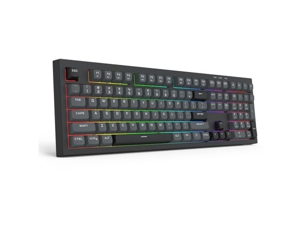 REDRAGON K518-RGB-GB Crux, Koblet med ledninger (ikke trådløs), USB, Membrannøkkelbryter, Sort