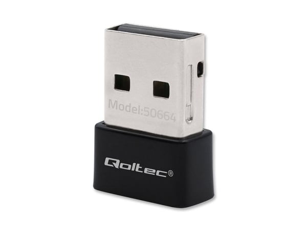 Qoltec - Nettverksadapter - USB 2.0 - Wi-Fi 5 - svart