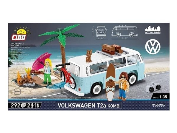 COBI Volkswagen T2a Kombi, Byggesett, 7 år, 292 stykker