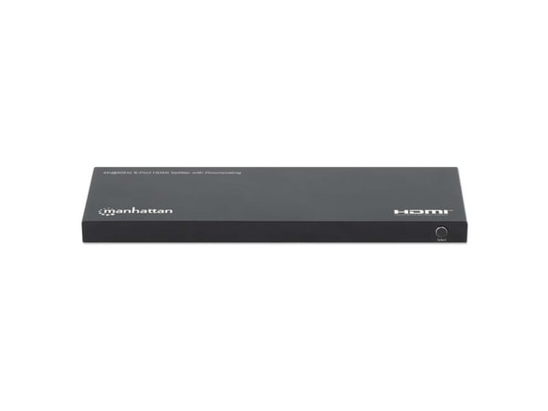 Manhattan 208451, HDMI, 8x HDMI, 3840 x 2160 piksler, Svart, Metall, Gummi, 4K Ultra HD