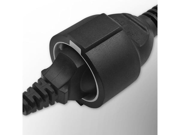 Qoltec - Virtalähdeadapteri - IEC 60320 C14 - tyyppi F (naaras) - AC 250 V - 16 A - 15 cm - musta