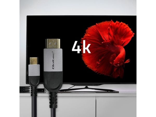 Qoltec kabeladapter USB-C til HDMI høyhastighets 4K | 60Hz | 32AWG| 2 år