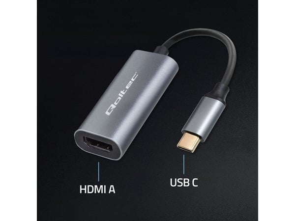 Adapter aluminium USB-C til HDMI 4K | 60Hz | 32AWG