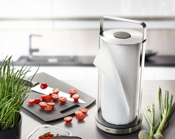 GEFU SMARTLINE, Tørkepapirholder for bordplate, Rustfritt stål, Rustfritt stål, Rund, 1 stykker, 125 mm