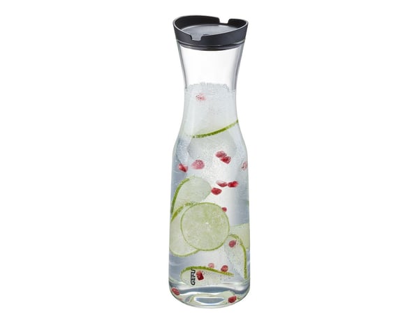 GEFU SMARTLINE, Karaffel, 1 l, Gjennomsiktig, Borosilikatglass, Plast, Silikon, Plast, 313 mm