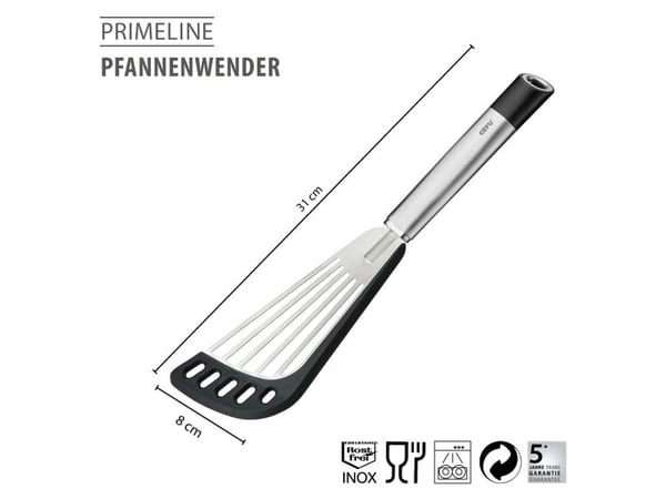 GEFU PRIMELINE, Stekespade, Sort, Rustfritt stål, Plast, Silikon, Rustfritt stål, Plast, Rustfritt stål, Sort, Rustfritt stål, 250 °C