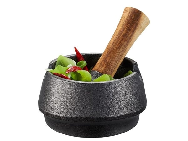 GEFU X-PLOSION, Sort, Tre, Akasietre, Støpejern, Morter og pistill, 90 mm, 2,7 kg, 1 stykker
