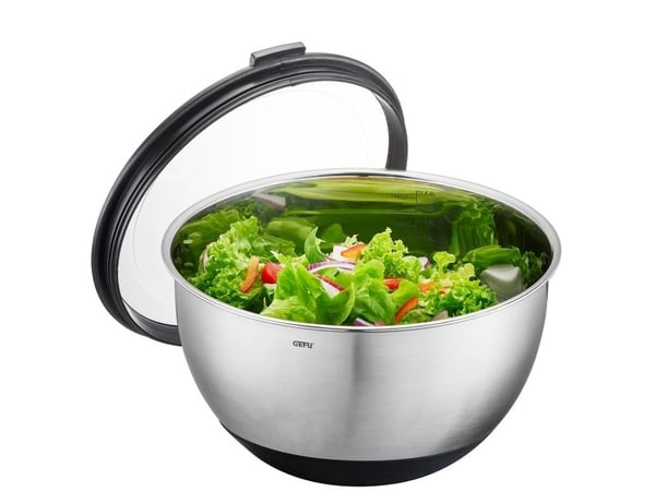 GEFU MUOVO, Bolle, Rund, 4,5 l, Sort, Rustfritt stål, Suppe, 150 mm