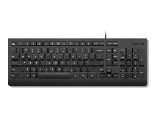 Lenovo Essential - Tastatur - USB - QWERTY - Dansk - svart - brun boks