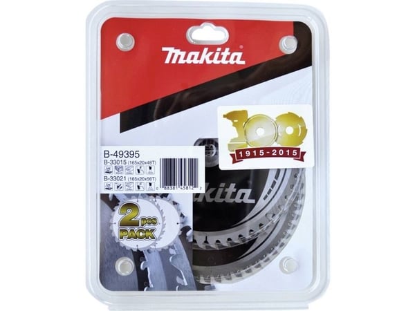 Makita - Sirkelsagbladsett - 2 deler - 165 mm - 56 tenner