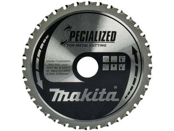 Makita Specialized - Sirkelformet sagblad - for metall - 185 mm - 36 tenner