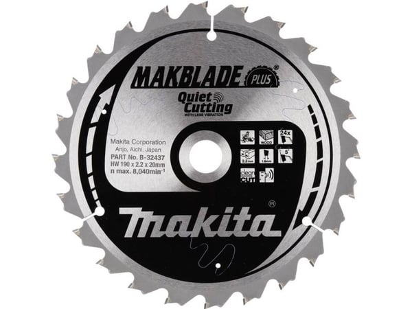 Makita MakBlade Plus, 19 cm, 2 cm, 1,6 mm, 2,2 mm, Makita, 1 stykker
