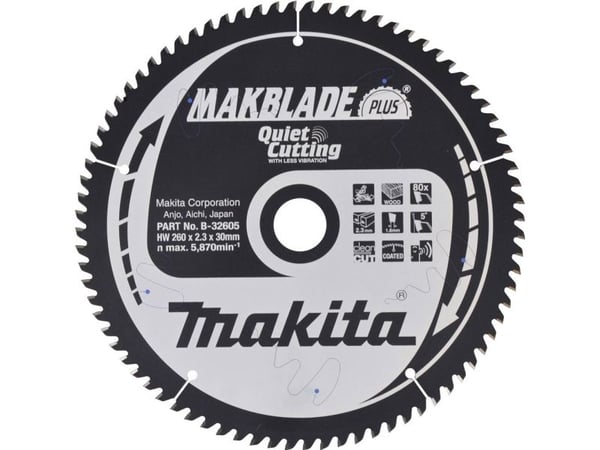 Makita MakBlade Plus, 26 cm, 3 cm, 1,8 mm, 2,3 mm, Makita, 1 stykker