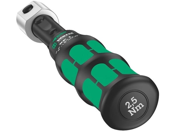 Wera Click-Torque XP 1, Skrallenøkkel, Ft-lb, Nm, Mekanisk, 2,5 - 25 Nm, 2%, Sort, Grønn