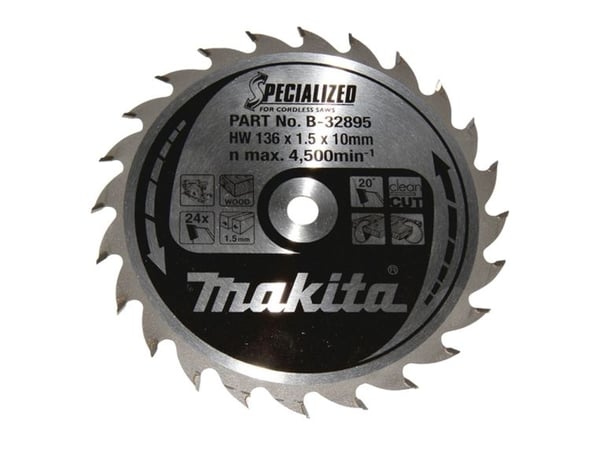 Makita Specialized, Puu, 13,6 cm, 1 cm, 4500 RPM, 1,5 mm, Makita